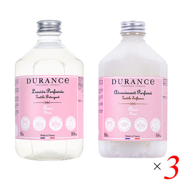 【当店最大16%+日曜5%】〜6/15(月)9:59！デュランス DURANCE ランドリーソープ 洗濯用洗剤 &amp; ソフナー 柔軟剤 セット 香り5種 3本セット