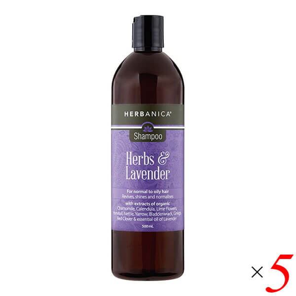 シャンプー スカルプ オイリー HERBANICA（ハーバニカ） シャンプー ハーブ&ラベンダー 500ml 5本セットの通販は 6,309円