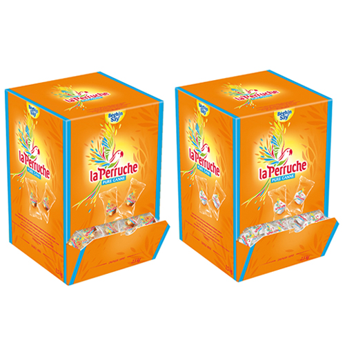 砂糖 きび砂糖 角砂糖 ラ・ペルーシュ ブラウン ホワイト 2.5kg 個包装 ３箱セット ベキャンセ 送料無