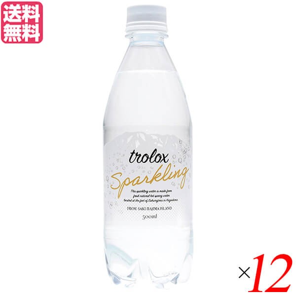 PAY　trolox　天然水　12本セット　トロロックス　au　炭酸水　Sparkling　500ml　送料無料の通販はau　マーケット　シリカ　PAY　マーケット－通販サイト　スパークリング　メキキング