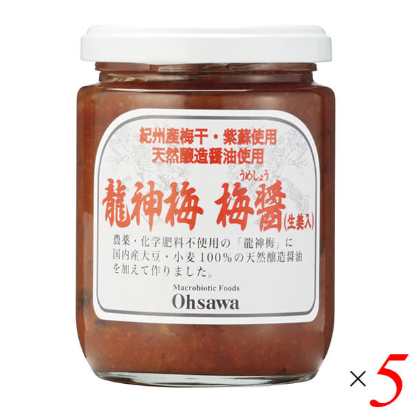 梅醤 梅醤番茶 国産 龍神梅 梅醤（生姜入）250g 5個セット オーサワ 送料無料 9,798円