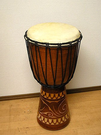 アジアの楽器 ジャンベ 太鼓 H.60cm 木彫り アジアン雑貨 バリ雑貨