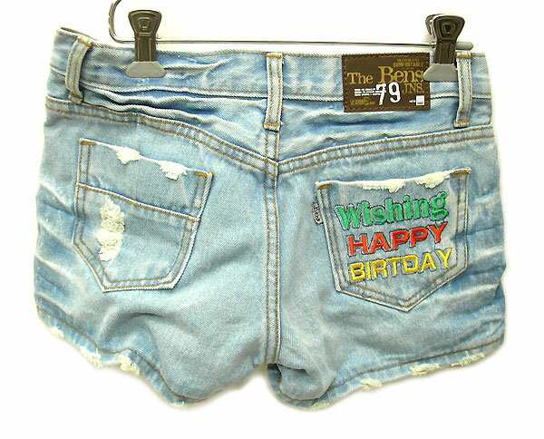 デニムのショートパンツ Sサイズ Wishing happy birthday タイ雑貨 エスニック バリ アジアン アジアン雑貨の通販はau PAY  マーケット アジアン雑貨＆インテリアANGKASA au PAY マーケット－通販サイト
