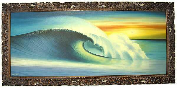 バリアート絵画 特大 横 『Big Wave in Sunset』 Windy Special Order