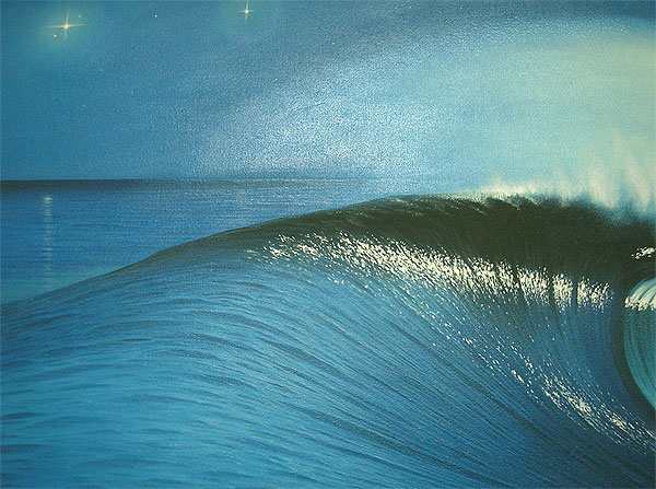 バリアート絵画 特大 横 『Moonlight Big Wave』 Windy Special Order