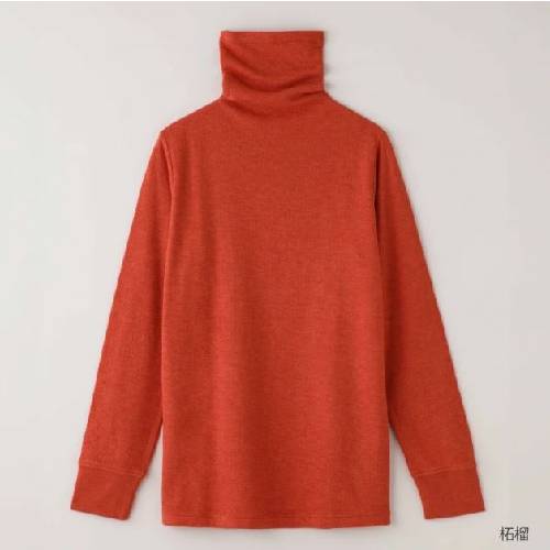 【竹布特典】癒布（ゆふ）長袖ボトルネック 柘榴（ざくろ） M〜L 【ナファ生活研究所】