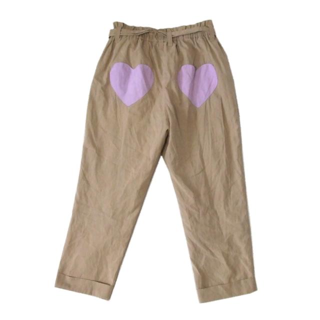 World Wide Love ワールドワイドラブ ハートポケットワイドパンツ ベージュ 中古 の通販はau Pay マーケット Jimu