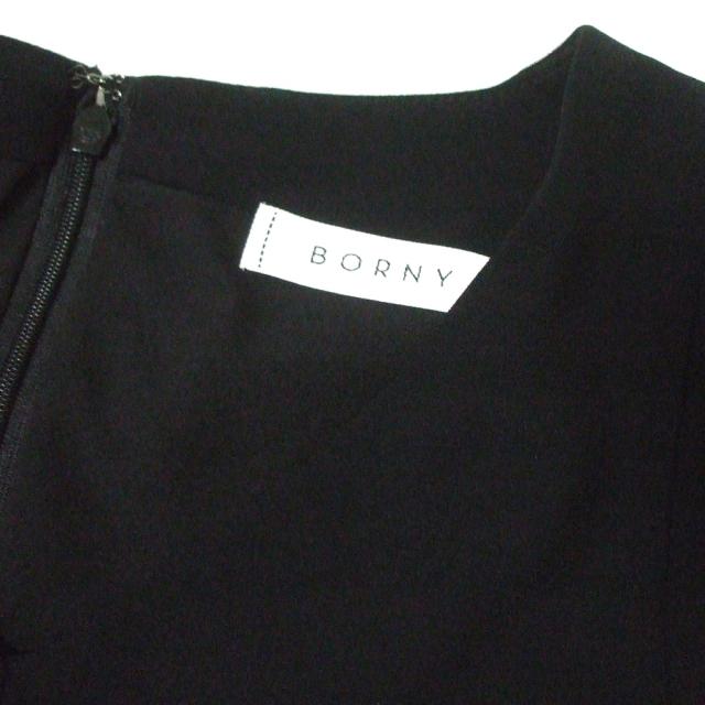 Borny ボルニー フリルドレープワンピース 黒 ブラック ドレス 1186 中古 の通販はau Pay マーケット Jimu
