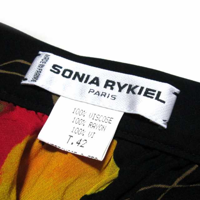 美品 SONIA RYKIEL ソニアリキエル「42」フランス製 フラワーパターン ...