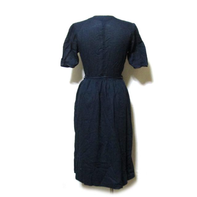 vintage ungaro ヴィンテージ ウンガロ 7 パフスリーブワンピース 紺 ネイビー 半袖 120048 中古 au pay マーケット