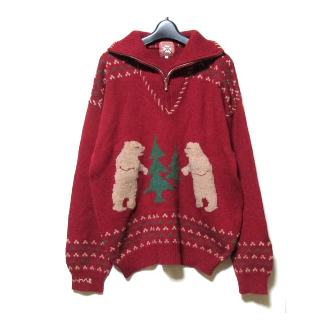 CHIPIE シピー「L」フランス製 ベアーニットセーター (赤 クマ) 124825 【中古】 6,480円