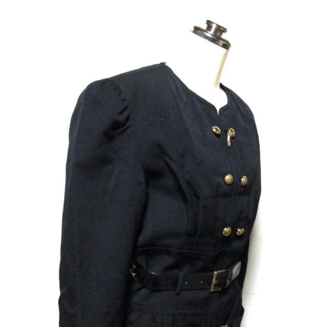 Vintage 伊太利屋 ヴィンテージ イタリヤ 9 アヴァンギャルド金ボタンワンピース 黒 ベルト付 中古 の通販はau Pay マーケット Jimu