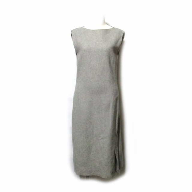 JIL SANDER ジルサンダー「36」イタリア製 プレーンウールワンピース (グレー) 131239 【中古】