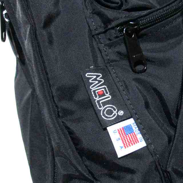 【新品】 melo メロ アメリカ製 バッグパック.リュックサック (黒 ブラック USA 軍納品ブランド 鞄) 131254 【中古】｜au PAY  マーケット