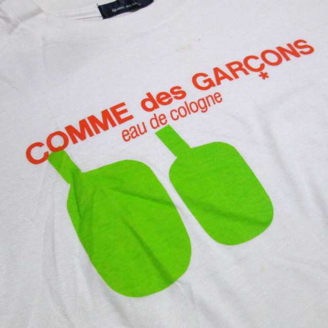 COMME des GARCONS PARFUMS コムデギャルソン パルファム 限定 eau de cologne ロゴTシャツ (白 半袖  ユニセックス) 131417 【中古】｜au PAY マーケット