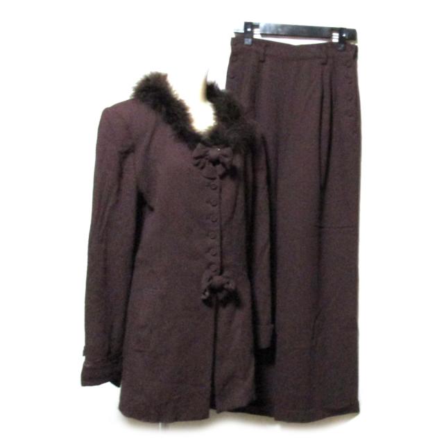 Vintage INGEBORG ヴィンテージ インゲボルグ リアルファー付リボンセットアップスーツ.ワンピース 132041 【中古】の通販は