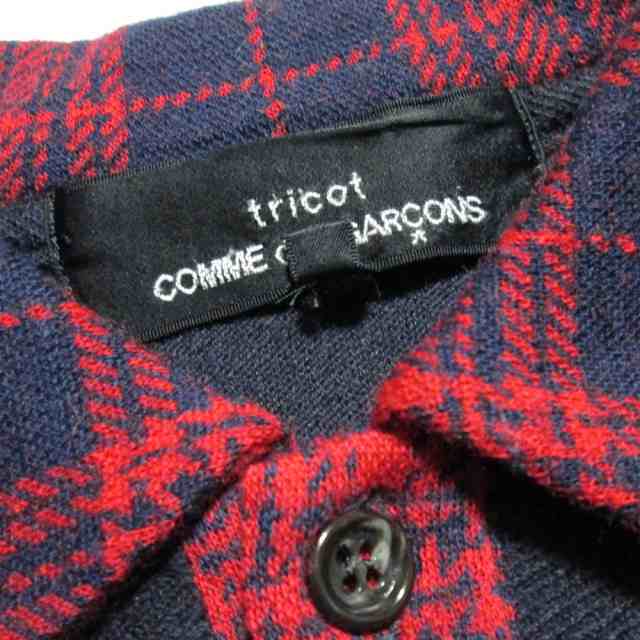 tricot COMME des GARCONS トリコ コムデギャルソン「M」2003 アシンメトリーニットセーター (セーター タータンチェック)  132379｜au PAY マーケット