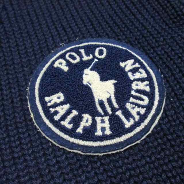 Polo Ralph Lauren ポロ ラルフローレン「L」ローゲージニットカーディガン (ネイビー 濃紺 ジャケット) 132826  【中古】｜au PAY マーケット