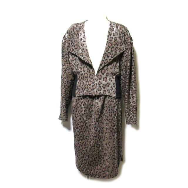美品 伊太利屋 ITARIYA「9A2」レオパードセットアップスーツ.ワンピース (豹柄 バブル アヴァンギャルド イタリヤ) 132844 【中古】 11,396円