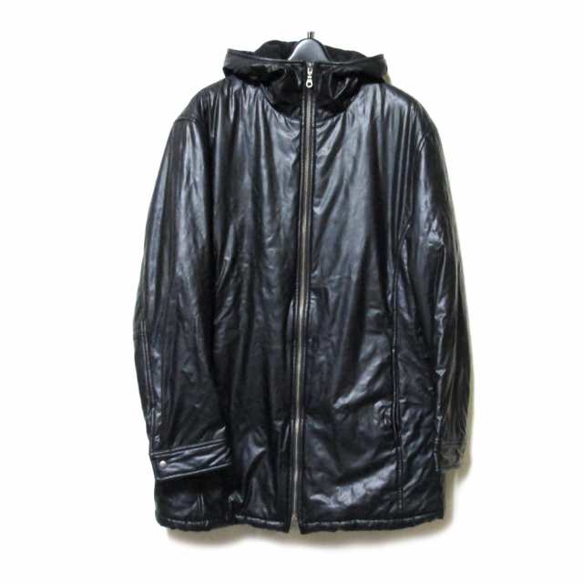 BALENCIAGA 元ネタ品】vintage レザー フーディー着丈68cm - ブルゾン