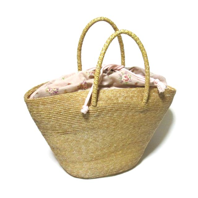 Vintage PINK HOUSE WONDERFUL WORLD KANEKO ISAO ピンクハウス ワンダフルワールド カネコイサオ バスケットトートバッグ  133343