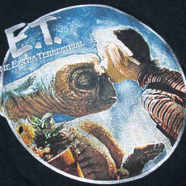 Vingtage E.T. ヴィンテージ イーティー「L」ムービーTシャツ (映画 黒 