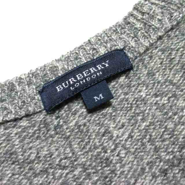 美品 BURBERRY LONDON バーバリー ロンドン「M」ジャガードニット