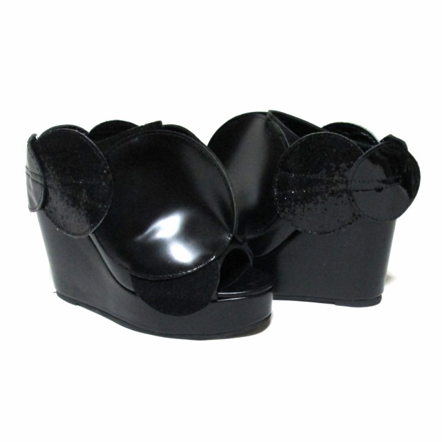 JUNYA WATANABE COMME des GARCONS ジュンヤワタナベ コムデギャルソン「XS」サークルレザーヒールサンダル 133936 【中古】