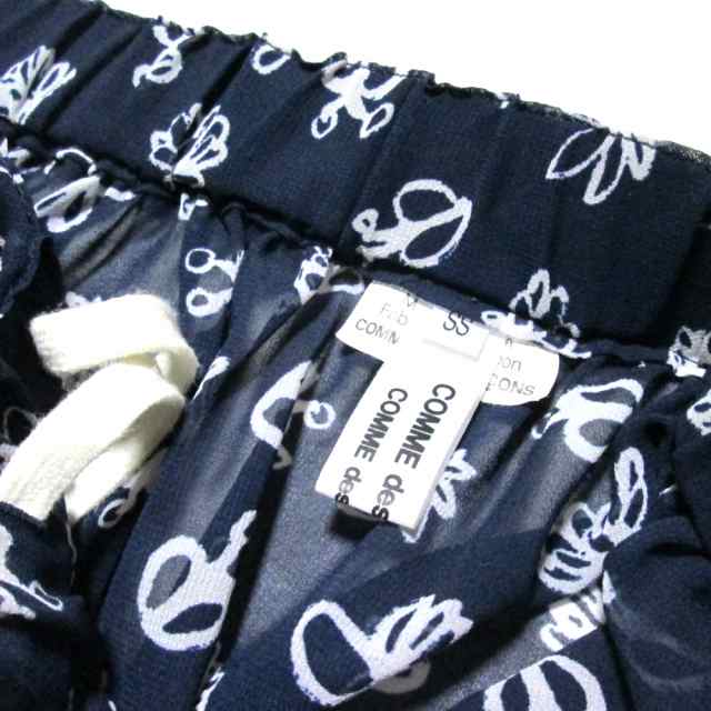 COMME des GARCONS COMME des GARCONS コムデギャルソン「SS」2008 フラワーフリルスカート (紺 花柄  コムコム) 134416 【中古】｜au PAY マーケット