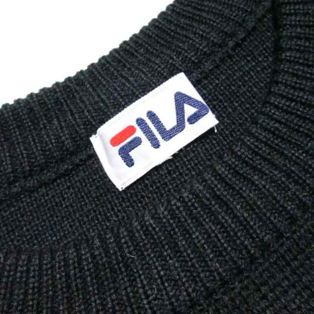 Vintage FILA ヴィンテージ フィラ レトロスキーニットセーター (黒