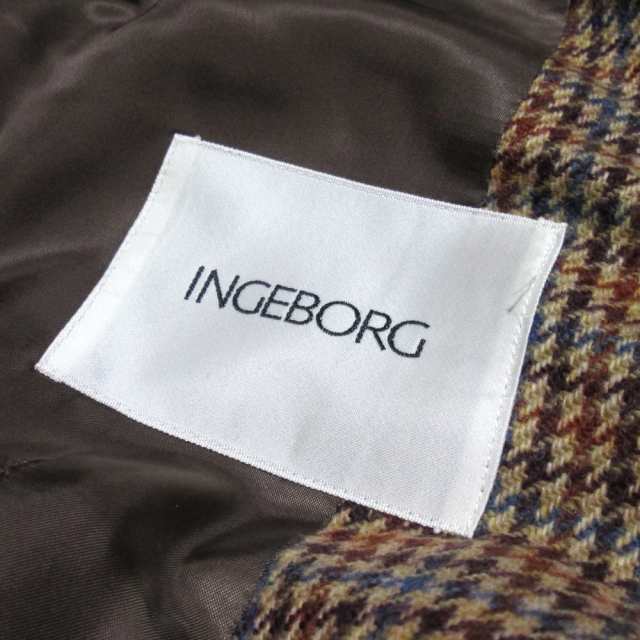 Vintage INGEBORG ヴィンテージ インゲボルグ 金ボタンツイード ダブルジャケット 134703 【中古】｜au PAY マーケット