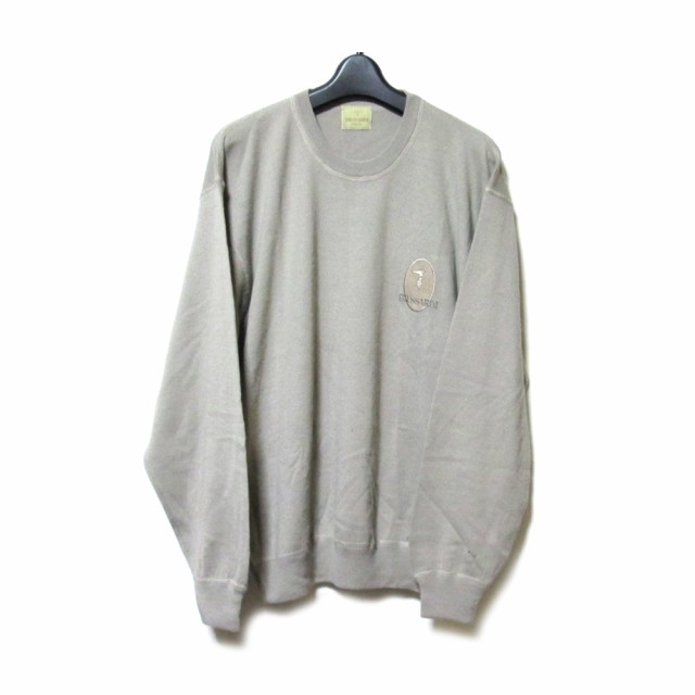 Vintage TRUSSARDI ヴィンテージ トラサルディ「5」イタリア製 メリノウールニットセーター (グレー ビンテージ) 134833 【中古】