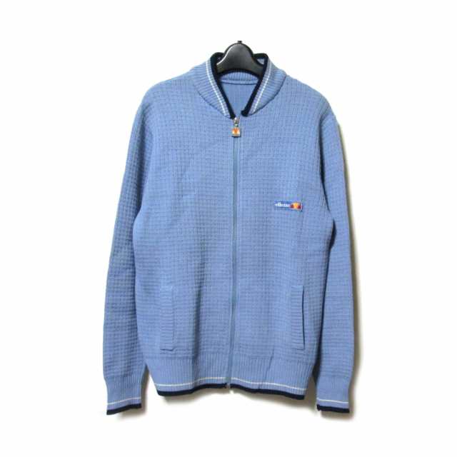 Vintage ellesse ヴィンテージ エレッセ イタリア製 フルジップカーディガン (ブルーグレー カーデガン ビンテージ) 134969 【中古】