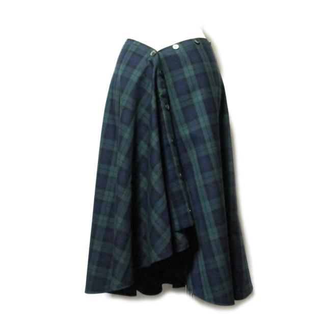 ラルフローレン　ブラックウォッチ　タータンチェック　プリーツ　キルト　スカート ラルフローレン イングランド製 ブラックウォッチ チェック キルト