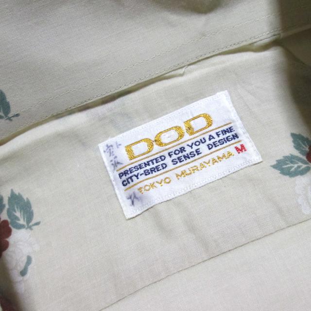 Vintage DOD ヴィンテージ「M」日本製 花柄開襟シャツ (昭和レトロ 