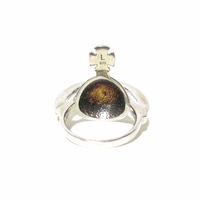 Vivienne Westwood ヴィヴィアンウエストウッド Solid Orb Ring ソリッド オーブ エナメルリング シルバー/アイボリー 13.5号