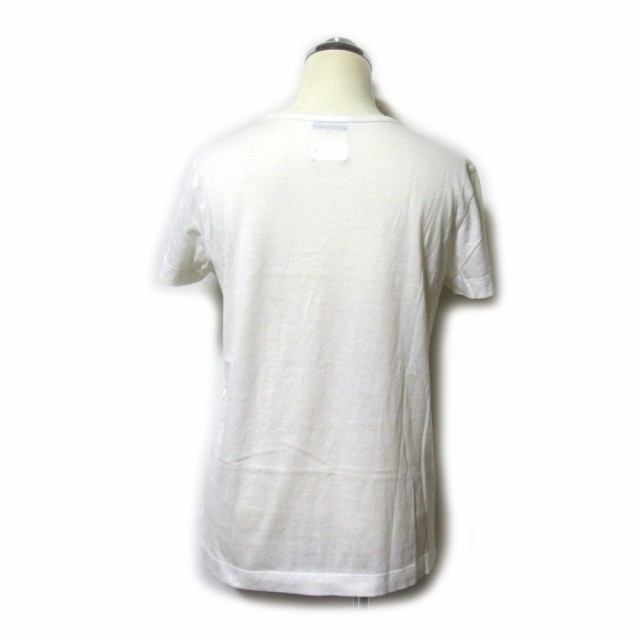 JIL SANDER ジルサンダー「S」イタリア製 フリンジTシャツ (白 半袖
