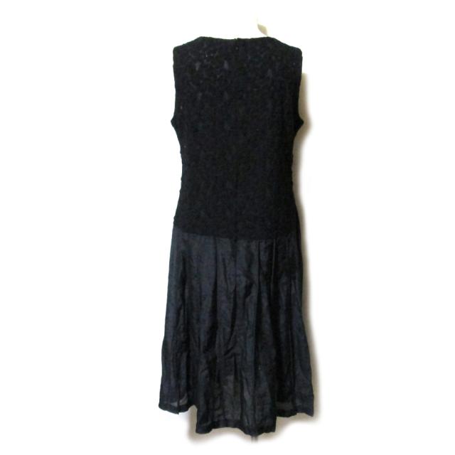 美品 Vintage INTERLINEAIRE ヴィンテージ オールド アンテルリネエール 刺繍プリーツワンピース 136268 【中古】