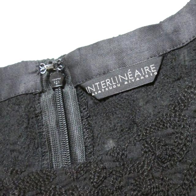 美品 Vintage INTERLINEAIRE ヴィンテージ オールド アンテルリネエール 刺繍プリーツワンピース 136268 【中古】