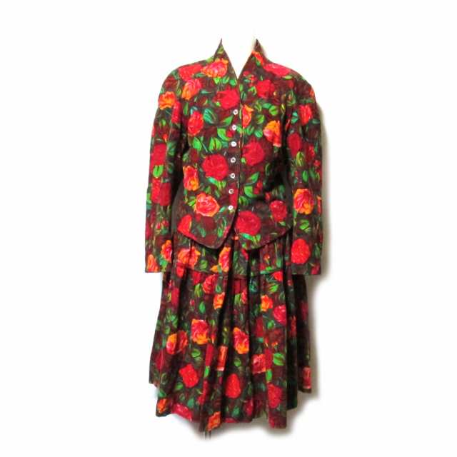 希少 年代物 KENZO 美品 花柄 デザイン セットアップ スーツ ケンゾー