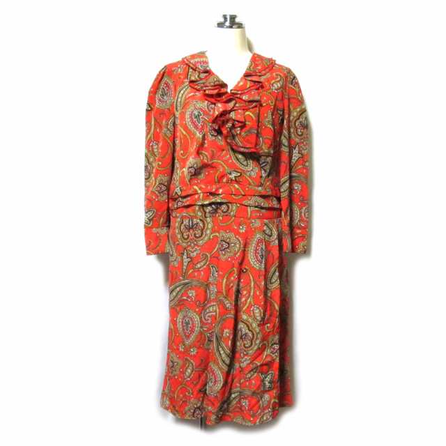 【新品】 未使用 cITRUS nOTES シトラスノーツ「40」ペイズリーワンピース (赤 レッド 未使用 新品 タグ付き) 137453 【中古】
