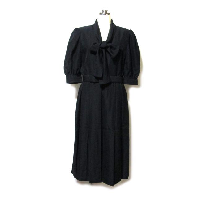 美品 GIVENCHY ジバンシィ「10」フォーマルドレスワンピース (ジバンシー ビンテージ 黒 ブラック) 137592 【中古】