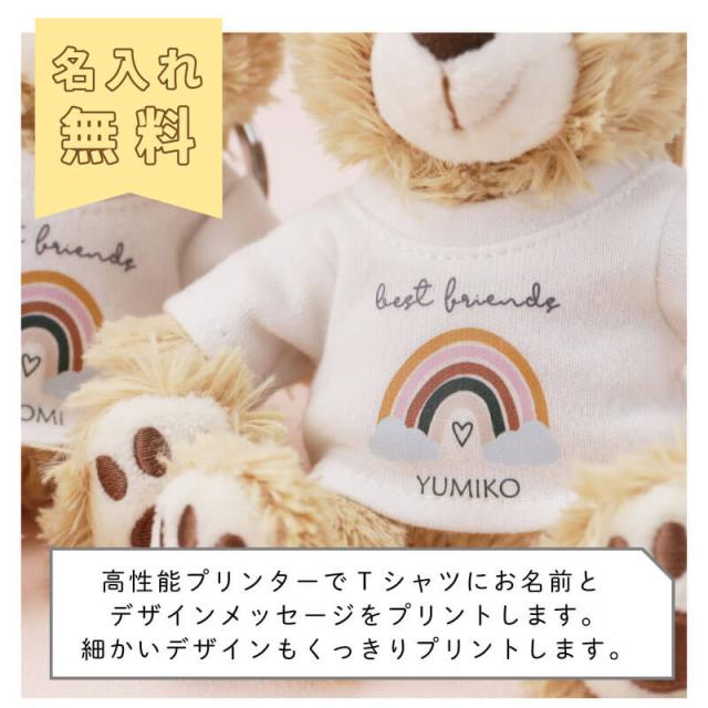 キーホルダー テディベア くま ぬいぐるみ 名入れ Tシャツベア