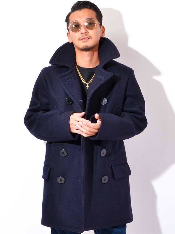 BUZZ RICKSONS バズリクソンズ ピーコート メンズ ロング丈 Pコート ENLISTED MANS OVERCOAT 1910S TYPE PEA COAT LONG MODEL 日本製 東