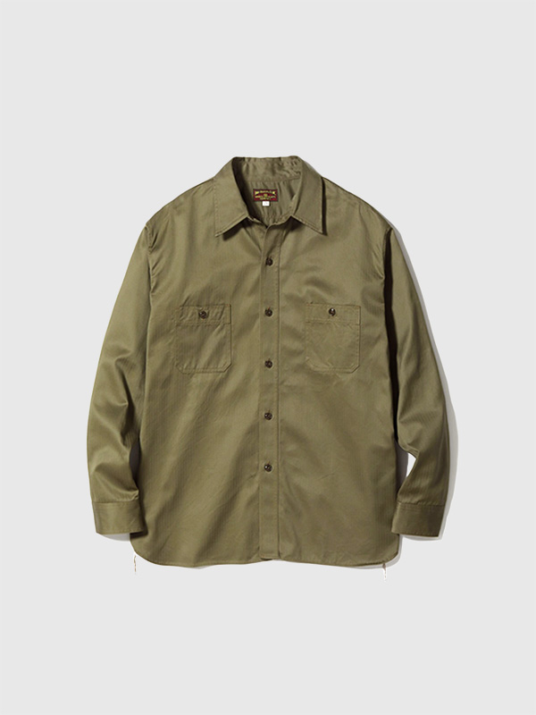BUZZ RICKSONS バズリクソンズ シャツ メンズ レディース 綿100% 長袖 ヘリンボーン ワークシャツ HERRINGBONE WORK SHIRTS 東洋エンタープライズ 日本製 BR29390