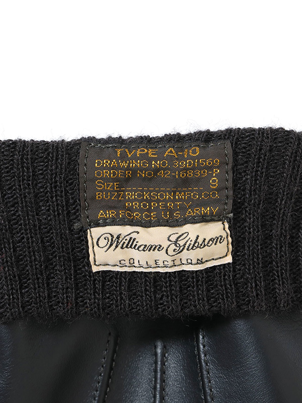 BUZZ RICKSON'S バズリクソンズ レザー 手袋 グローブ ウイリアム ギブソン タイプ A-10 BR02873 WILLIAM GIBSON COLLECTION BLACK A-10 GLOVE_6
