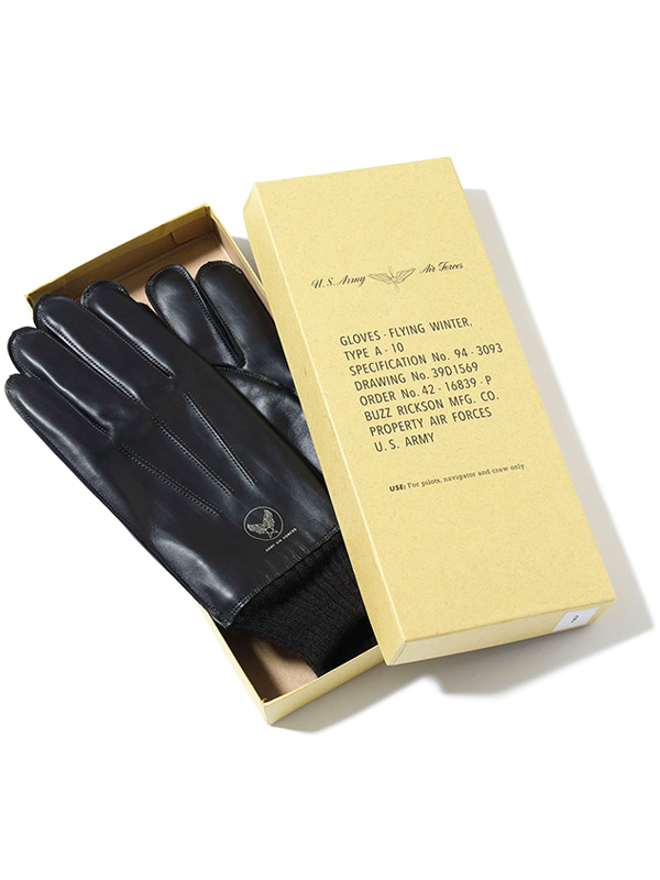 BUZZ RICKSON'S バズリクソンズ レザー 手袋 グローブ ウイリアム ギブソン タイプ A-10 BR02873 WILLIAM GIBSON COLLECTION BLACK A-10 GLOVE_9