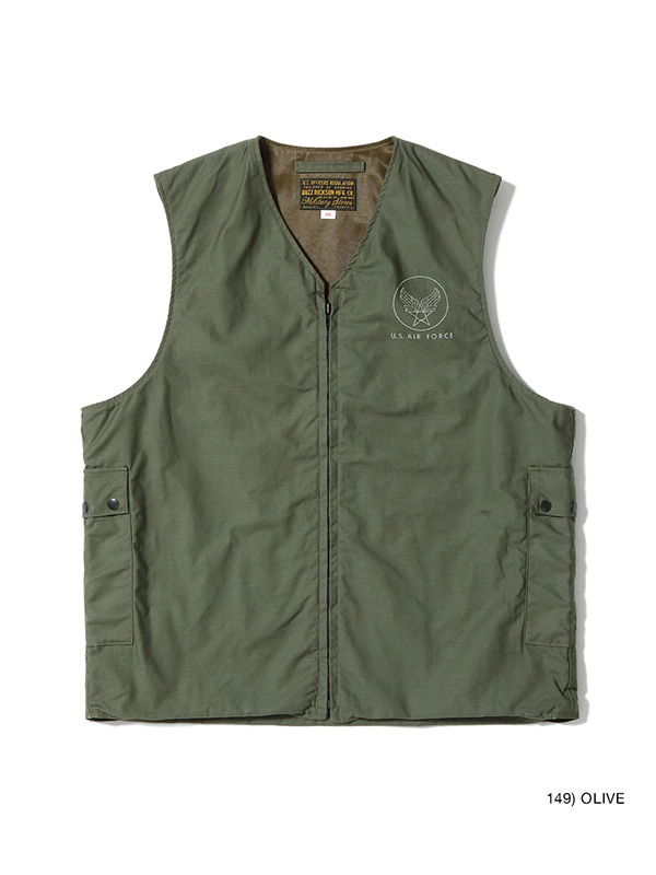 BUZZ RICKSON'S バズリクソンズ ベスト メンズ レディース ユニセックス ミリタリー ベスト Type E-1 VEST CIVILIAN MODEL 緊急用ベスト TALONジッパー BR15693_1