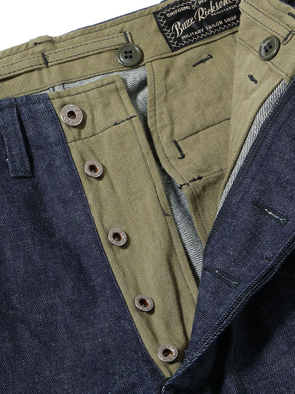 BUZZ RICKSON'S バズリクソンズ パンツ M-43 トラウザース デニム ジョッパースタイル ワイド シビリアンモデル BR42596 TROUSERS, FIELD, Type M-1943 “DENIM CIVILIAN_5