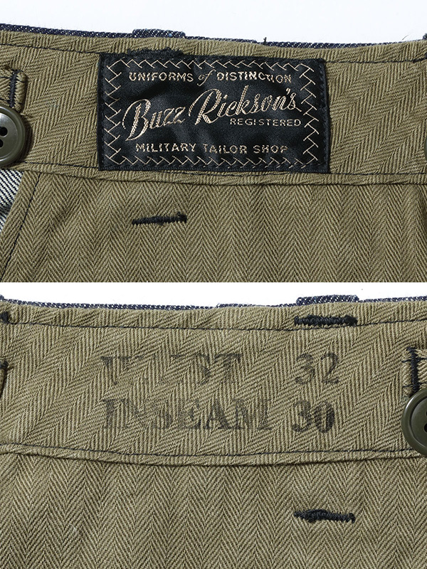 BUZZ RICKSON'S バズリクソンズ パンツ M-43 トラウザース デニム ジョッパースタイル ワイド シビリアンモデル BR42596 TROUSERS, FIELD, Type M-1943 “DENIM CIVILIAN_8